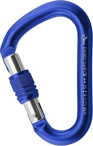 geo-versand Carabiner Aliens HMS Screw Cap Climbing Harness Safety Screwlock