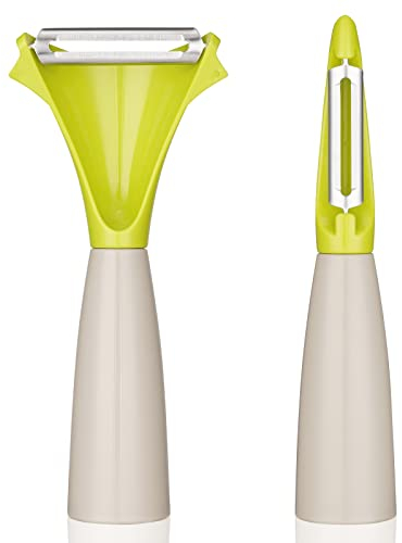 Vicloon Pela Verdure, 2PCS Pelapatate Professionale con Lama Laterale in Acciaio Inossidabile, Sbucciatore Universale per Pelare Patate Carote e Verdure Varie e Frutta