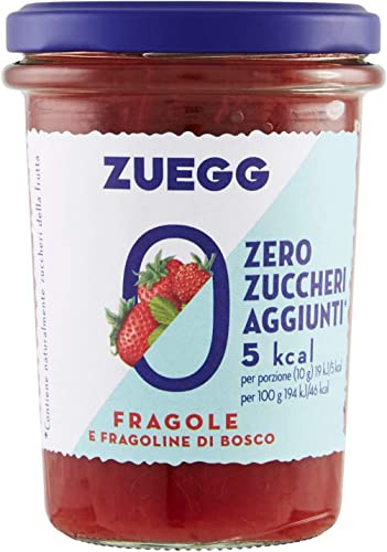 Zuegg Fragole e Fragoline di Bosco Confiture de fraises et de fraises des bois sans sucre ajouté, sans conservateur, pot de 220 g + boîte italienne Gourmet Polpa di Pomodoro 400 g