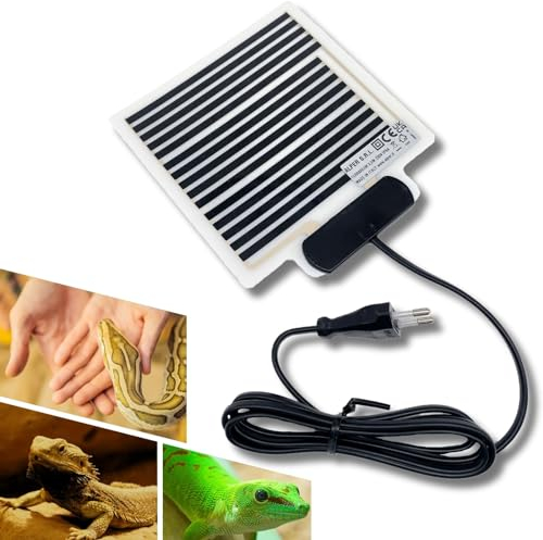 ALPER Made in Italy Heizmatte Terrarium 15x15cm, Terrarium Heizung Wärmematte Reptilien Pflanzen, Terrarien Heizmatten Elektrisch 230V, 3,5W