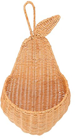 UPQRSG Paniers de Fruits à Suspendre pour la Cuisine, Panier Mural en Rotin, Panier en OSier Décoratif pour Jardinière, Panier de Produits Maison Robuste pour Mariage, Jardin de Fleurs