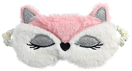 Schlafmaske Plüsch Schlafende Maske mit Augenbinde Niedliche Katze Augenabdeckung Kinder Anime Schlaf Maske Cartoon Weiche Plüsch Maske Reisende Rest Schlafhilfe Eyepatch Augenmaske Schlafmaske(Size:P