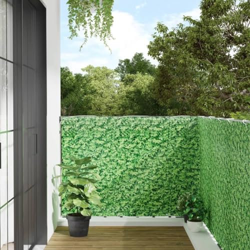 LAPOOH Garten-Sichtschutz Pflanzen-Optik Grün 500x120 cm PVC, Zaun Sichtschutz, Sichtschutzstreifen, Balkon Sichtschutz, Zaun Garten, Balkonsichtschutz, Balkon Zubehör - 4005518