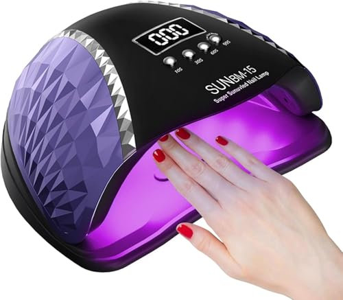 Timpou LED UV Lampe für Nägel,280W UV-Lampe für Gel-Nagellack Trockner professionelle Nagellampe, UV-Licht für Nägel mit 66 Perlen, Auto-Sensor Led Gel-Nagellampe, 4 Timer-Einstellung