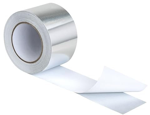 ISOLATECH Cinta Adhesiva de Aluminio 75mm x 45m - Cinta Selladora Resistente al Calor para Aislar, Sellar y Reparar Tuberías, Conductos y Cables