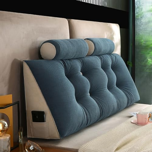 ZF YLYH Rückenstützkissen mit Nackenkissen für Bett Bequemes Lendenkissen | Keilkissen Abnehmbar Rückenkissen Sofa Lesekissen Dreieckiges Hohen Rückenlehne Kissen Nackenstützkissen