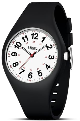 LN LENQIN Herren Analog Quarz Uhren 30M Wasserdicht Uhren mit Silikonarmbänder Militär Armbanduhren für Männer
