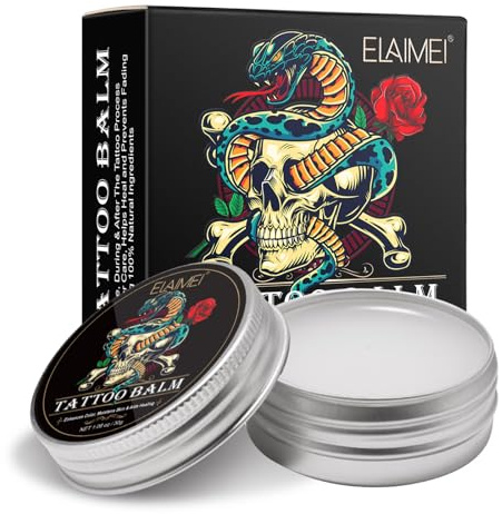 Tattoo Cream, Tattoo Aftercare Butter Balm,1.06 oz, Organic Natural Brightening Moisturiser for Old & New Tattoos, Nourishing, Color Enhancement Tattoo Butter