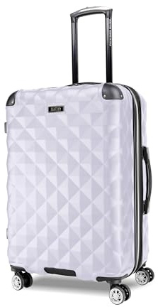 Kenneth Cole REACTION Diamond Tower Collection Lightweight Hardside Expandable 8-Wheel Spinner Travel Luggage, Lavender, 24-Inch Checked