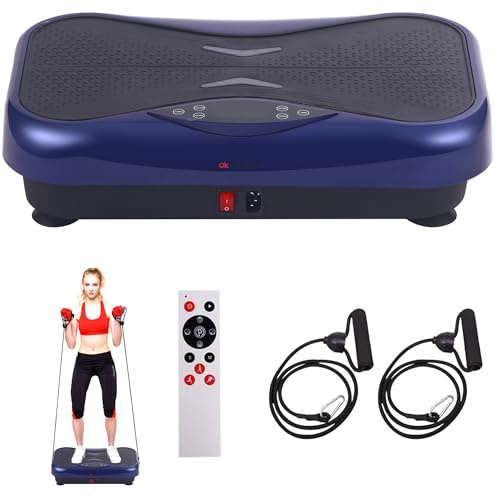 Máquina de ejercicio de placa vibratoria, plataforma de fitness con control remoto, placas de vibración portátiles para drenaje linfático, pérdida de peso, tonificación, recuperación y entrenamientos