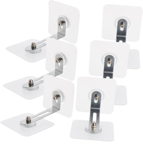 Kippsicherung für Schränke Selbstklebend 6 Stück Edelstahl Acryl | Babysicherungsset für Schrank und Tv, Einfache Montage ohne Bohren, Zuverlässiger Halt