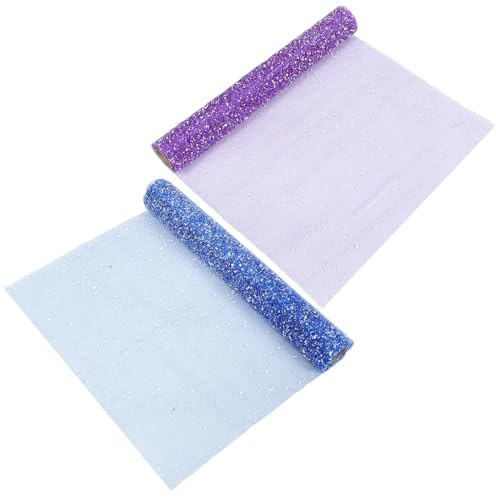 LIFKOME Maglia per Avvolgimento Floreale in Garza Motivo a Punto Neve, 2 Pezzi in Materiale Resistente per Bouquet e Decorazioni Fai da Te, per Feste di Compleanno e Matrimoni
