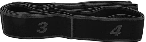 RASTKY Bande de Résistance Extensible de Yoga Bande d'exercice élastique en Coton Polyester de Haute qualité, Entraînement de Force Musculaire pour la Danse Latine, Exercice du Corps Entier (Gray)