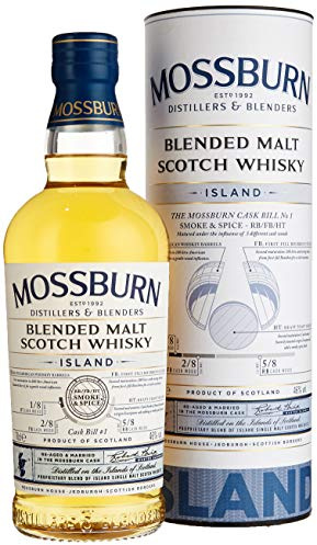 Mossburn | Blended Malt Scotch Whisky | Island | 700ml | Rauchigkeit und Würze der Insel-Whiskys | 46% vol.