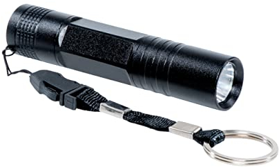 Maul Lampe de poche LED MAULjuno, Lampe de poche compacte longue autonomie pour l'intérieur et l'extérieur, Mini lampe torche avec porte-clé pour trousseau, noir