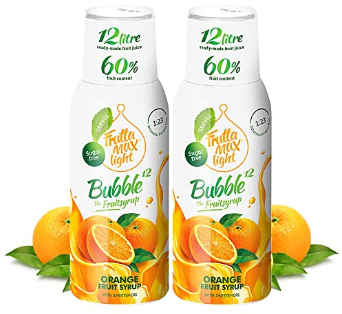 2 Pack - FruttaMax Sugar-Free Orange Syrup – 60% Real Fruit | Low-Calorie Drink Syrup for Soda Makers, Cocktails & Desserts – 2x500ml