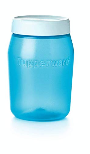Tupperware Contenedor de plástico de 1,5 litros, 1 unidad, color azul