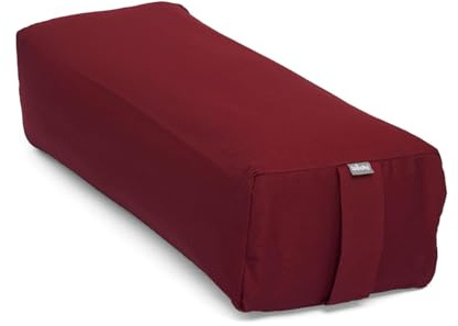 Bodhi Yoga Salamba Bolster Eco | Waschbarer Bezug aus 100% Bio-Baumwolle | Yogarolle eckig mit Bio Dinkelfüllung | Yogakissen groß für Restoratives Yoga | Maße: 63,5 x 26,5 x 20,5 cm
