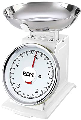 EDM 07523 Bascula Mecanica Cocina, MAX 5 kg, Plastic, No Aplica