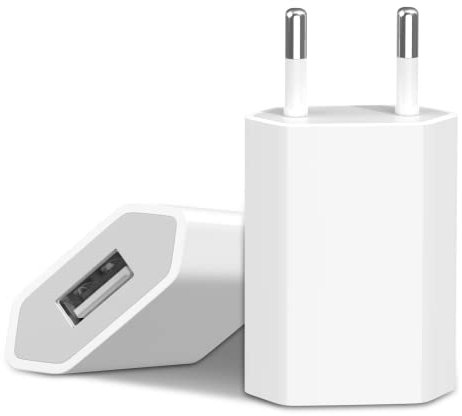 Newding Prise USB Secteur, (2 Pack) Embout Adaptateur USB Charguer pour i Phone, S amsung, Smartphones, i Watch, Tablet, MP3, Caméra, Power Bank, Universel, 5V 1A, Non Câble