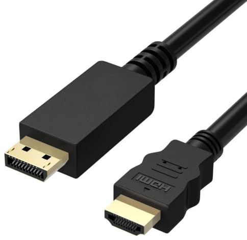 Multibao DisplayPort DP Display Port to HDMI Male Plug Display/Monitor/TV Cable Lead (2M)