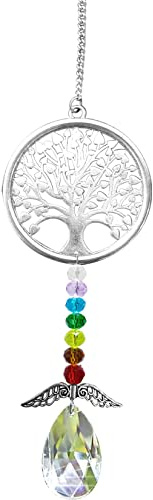 Baum des Lebens Kristall Garten Hängende Tropfen Prisma Anhänger für Fenster Regenbogen Maker Home Decor Sonnenfänger Auto Hängende Zubehör Ornament für Freunde und Familie