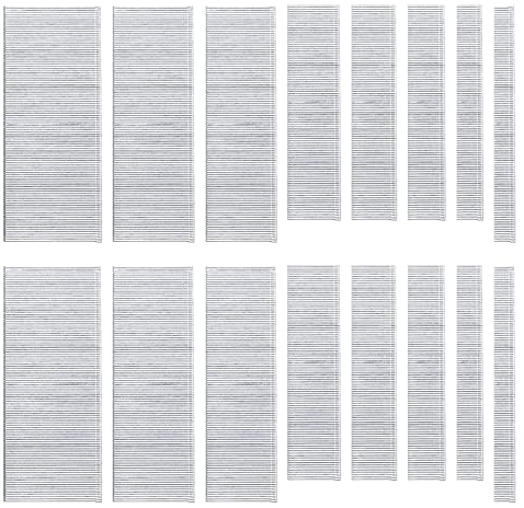 Glarks 4800 Stück, 18 Gauge, 4 Größen, verzinkte Nägel, gerades Finish, Sortimentskit, 5/8 Zoll, 1 Zoll, 1 1/2 Zoll, 5,1 cm für Formen von Schränken (F15+F25+F38+F50)