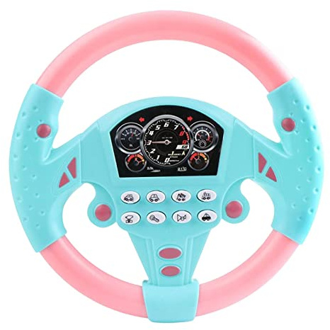 Menolana Portable Steering Wheel Wheel Toy Simulation Steering Wheel for Outdoor Garden, Pink