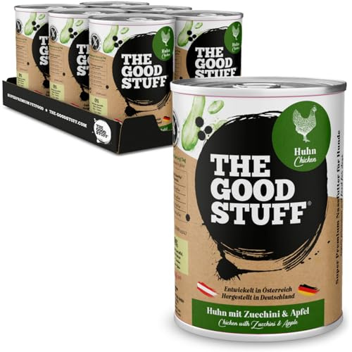 The GOODSTUFF Huhn mit Zucchini & Apfel 6 x 800 g | Hochwertiges Nassfutter für Hunde | Hundefutter nass | Mit frischem Hühnerfleisch | Hunde Nassfutter getreidefrei | Super-Premium Hundenassfutter