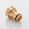 ERBO Universal Wasserhahn Adapter M24 auf M22, Messing Schlauchanschluss Wasserhahn, Schlauchkupplung Schnellkupplung Gartenschlauch (Gold)
