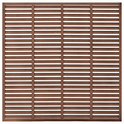 Tidyard Lamellenzaun Sichtschutzzaun Gartenzaun Windschutz Zaun Zaunfeld Zaunelement Terrasse Garten WPC 180x180 cm Braun