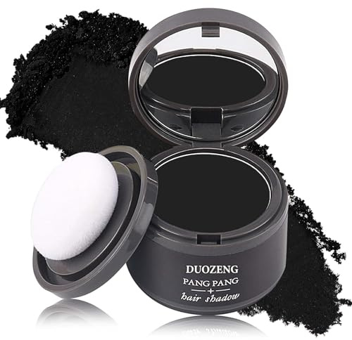 Hairline Powder Root Touch Up Hair Color,Hair Powder for Women & Men,Hairline Shadow Toppers for Thinning Hair(Black)