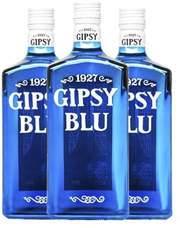 Ginebra Gipsy Gin Blu 70 cl (Caja de 3 Botellas de 70 cl)