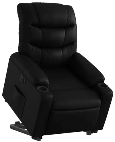 vidaXL Relaxsessel mit Aufstehhilfe Elektrisch Schwarz Kunstleder