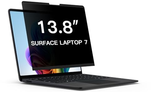 ZOEGAA Magnetic Surface 13.8 Privacy Screen,Removable Touchable Microsoft Laptop 7 Privacy Screen,Anti-Blue Light Anti-Scratch Surface 13.8 Screen Filter