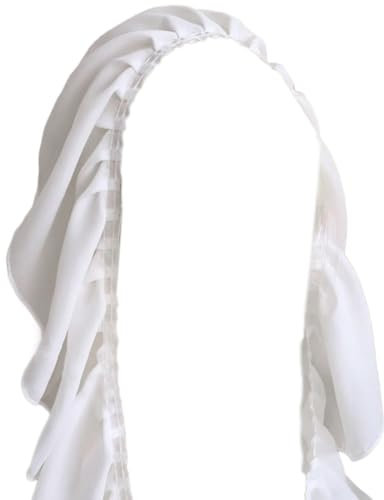 NVOQILIN Frauen Kopftuch Rüschen Spitze Kopfschmuck Nonne Schleier Stirnband Schleier Cosplay Volant Kopfbedeckung Foto Requisiten