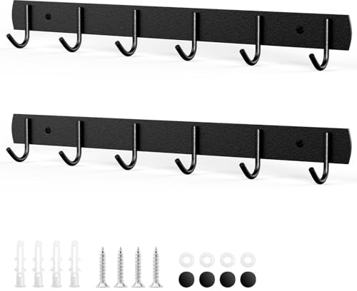 SHUTEX Kleiderhaken wand, 2 Stück Garderobenhaken mit 6 Haken