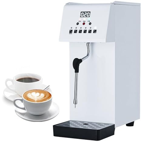 DUXMM Machine à Vapeur entièrement Automatique, Machine à mousser Le café électrique, Machine à mousser Le café à la Vapeur Professionnelle de 6 L,pour thé et café