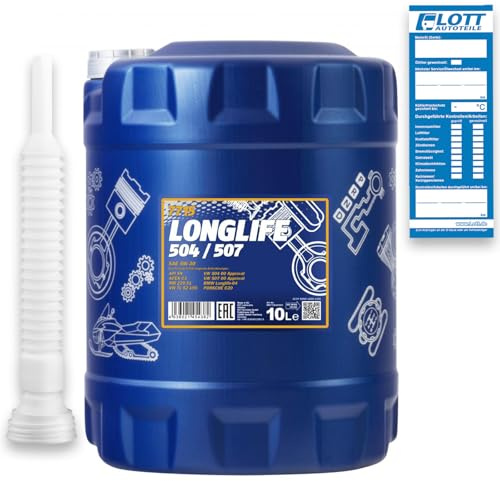 10L Mannol 5W-30 Longlife Motoröl + Abfüllschlauch
