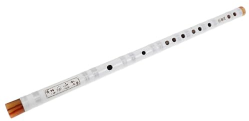 Professionelle Bambusflöte in Weiß G für Erwachsene und Schüler | Holzblasinstrument, Angenehmer Klang, Ergonomische Form, Vielseitig für Übung und Spiel