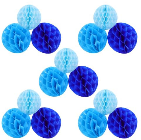 Ciieeo 15pezzi Palline Nido d Ape Colorate di Carta Velina per Decorazioni da Appendere Ornamento Nido d Ape per Feste di Compleanno Shower e Matrimoni