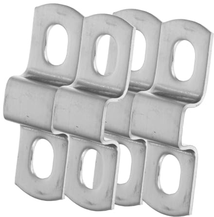 Hemobllo Abrazaderas de Tubo Cuadrado Colgadores y Soportes de Tuberías de Acero Inoxidable 4 Piezas Fijación Estable y Diseño en Forma