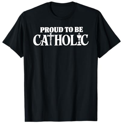 Calice Crucifix Fier d'être catholique T-Shirt