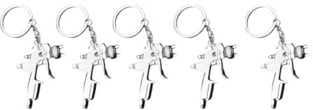 JOINPAYA Llaveros Creativos de Pistola de Agua Paquete de 5 Piezas en Aleación de Zinc Colgantes Pequeños para Decoración de Llaves Bolsos y Mochilas Regalos Prácticos para Hombres y