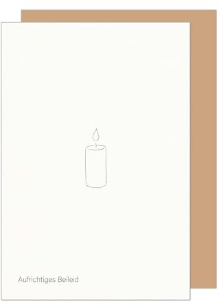 Edition Seidel Premium Trauerkarte mit Umschlag. Beileidskarte Kondolenzkarte Karte Klappkarte Spruch Aufrichtiges Beileid Anteilnahme Mitgefühl Trost Hoffnung Kraft Zuversicht (T1220 SW026)
