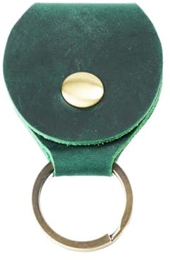 Nyckelring med plektrumhållare, 6 st Läder Vintage Guitar Pick Hållare Organizer Fodral Med Nyckelring Multicolor(Green)