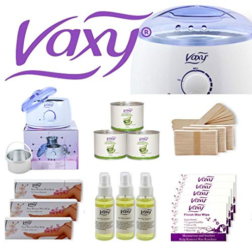 Wax Warmer, Professional Portable Electric Hair Removal Kit Adjustable Temperature waxing Heater Melting Pot with Accessories, Total Body Waxing Spa in Home for Girls Women Men Salon Kit