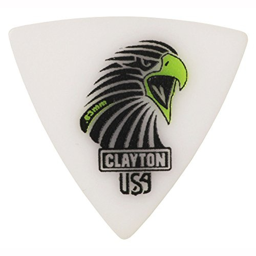 Clayton Picks – Sharp Acetal Plektren – Abgerundetes Dreieck, 0,63 mm, 12 Stück (SART63/12) - Hochwertige Acetal Gitarrenplektren mit scharfer Spitze für maximale Präzision