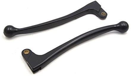 sourcing map 2Pcs Black Aluminum Alloy Motorcycle Left Brake Clutch Handle Lever for CG125