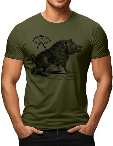 Herren T-Shirt für Jäger: Hunting Club Wildsau